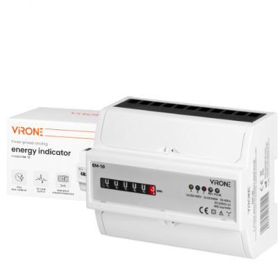 Licznik energii 3 fazowy 100A zużycia prądu podlicznik trójfazowy VIRONE (EM-10)